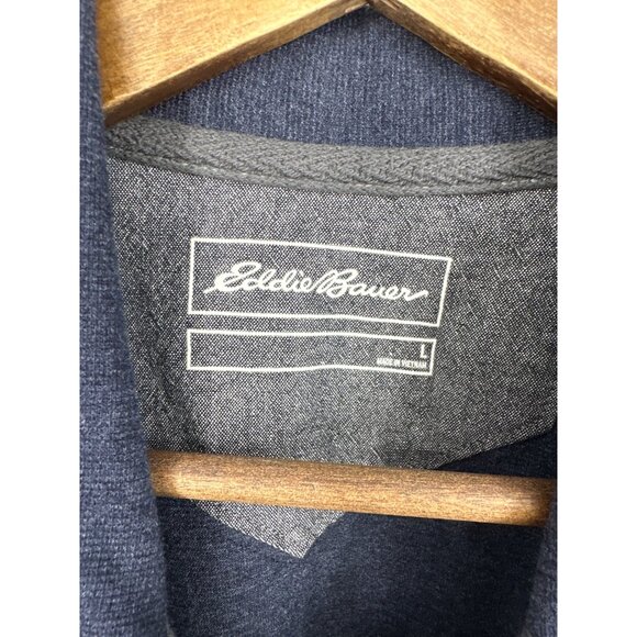 Eddie Bauer Mens Navy Short Sleeve Polo Shirt L - Picture 3 of 9